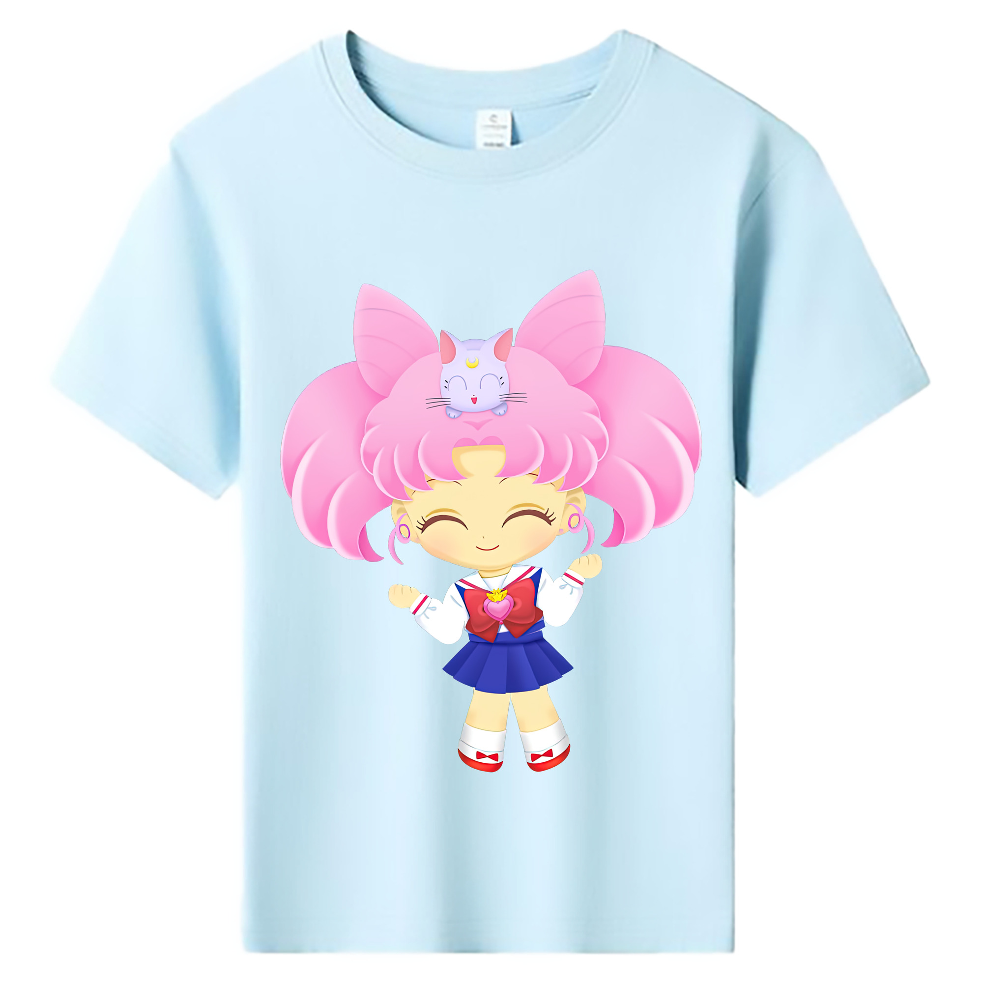 （画像用） 美少女戦士セーラームーン ちびうさ Sailor Moon Chibiusa Tsukino Usagi Small Lady Serenity 綿100％キッズTシャツ（フロントプリント）